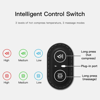 Neck Massage Pillow Electric Massage Hot Compress Vibration Massage Cervical Pillow Relaxing Sleeping Memory Foam Spine Support