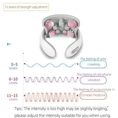 Smart Neck Massage Shoulder Neck Massage Cervical Vertebra Vibrator Heating Relieve Pain Magnetic Pulse Neck Massage Instrument